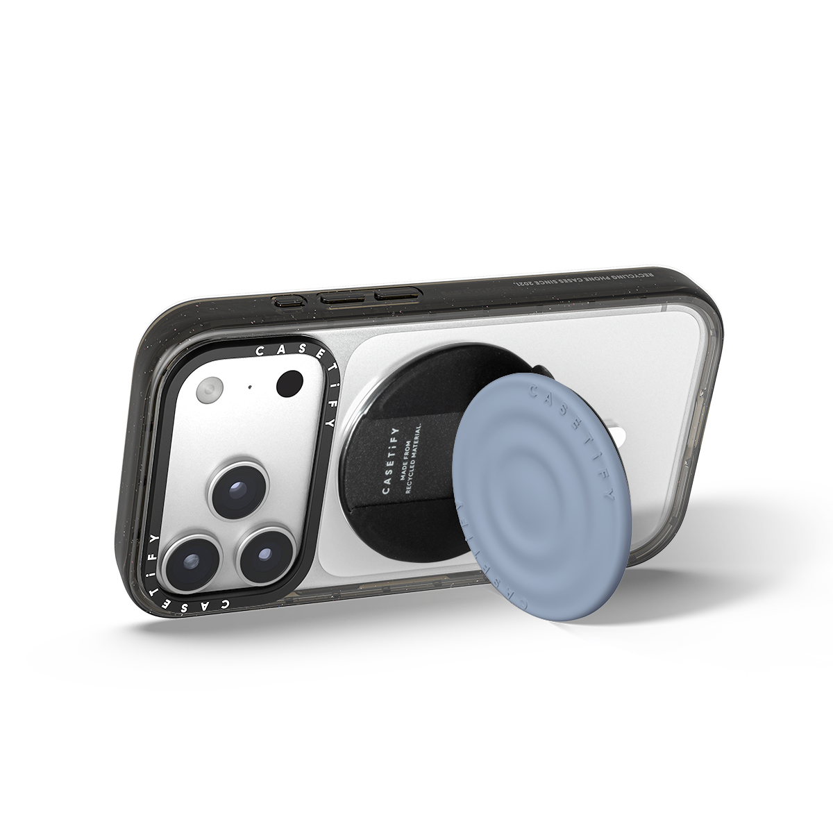 Snappy Ripple Grip Stand MagSafe Compatible - Dusty Blue