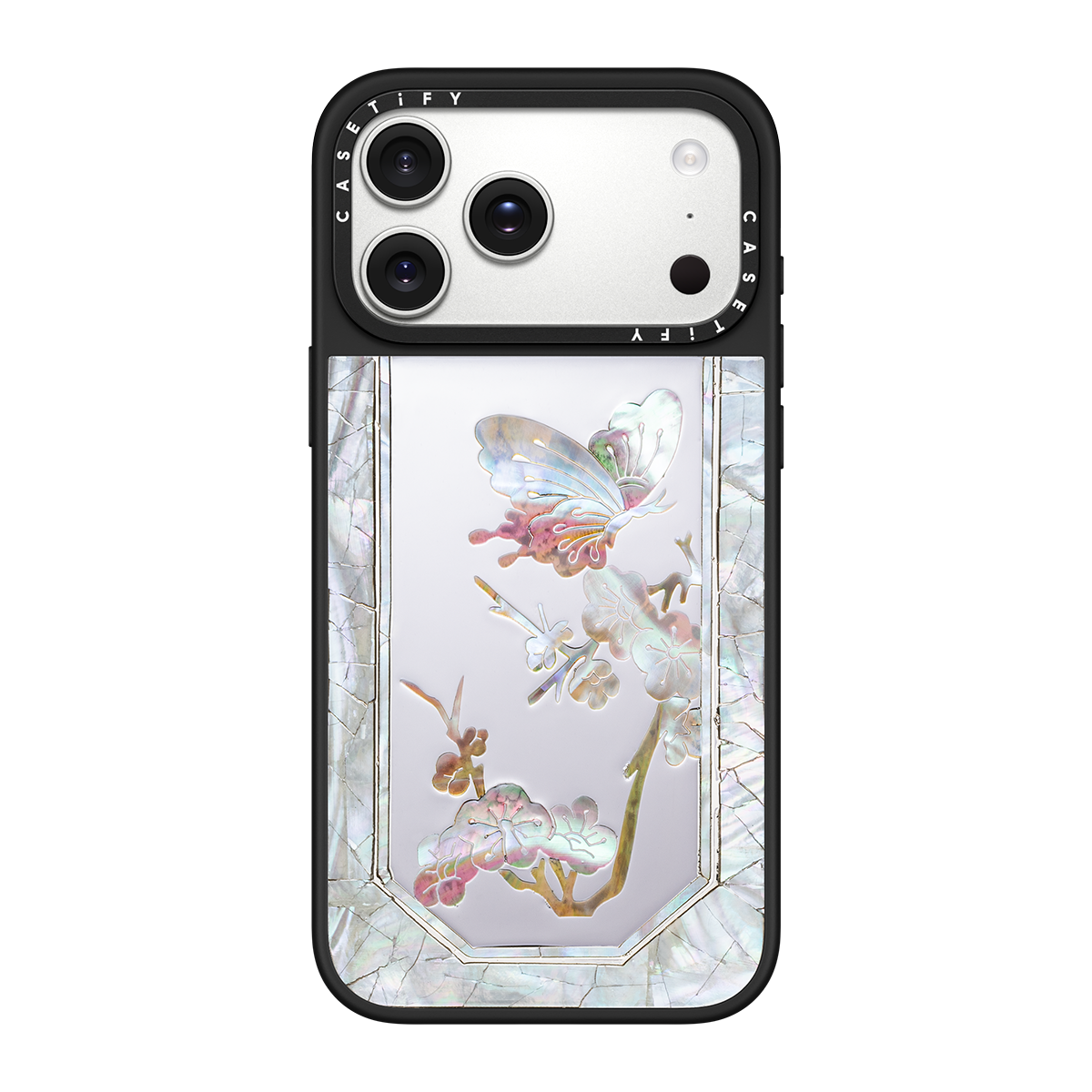 [PRE-ORDER] Miss Sohee Mother of Pearl Silver Mirror Case - Ivory - iPhone 17 Pro Max | Image 1