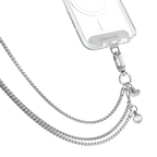 Metal Heart Cross-body Chain - Silver  | Image 1
