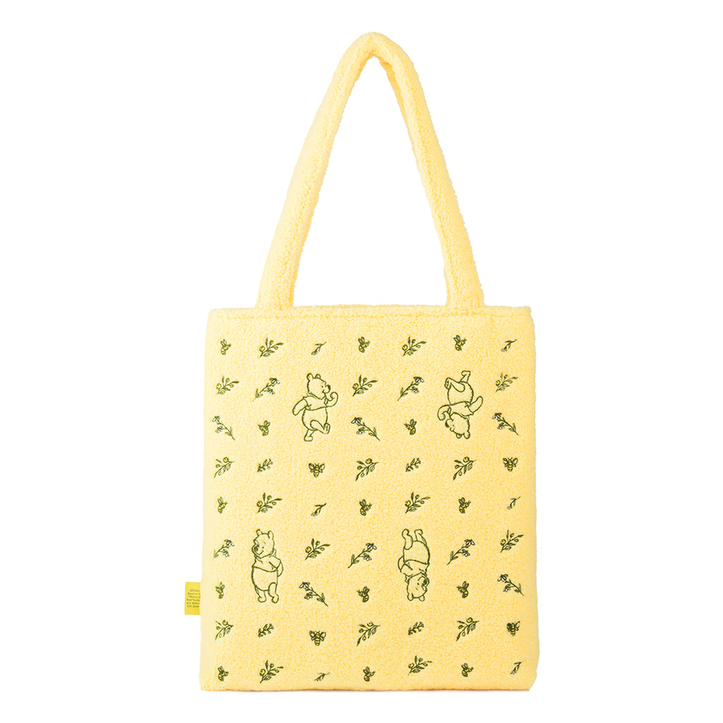 Winnie the Pooh Tossed Floral Teddy Tote Bag