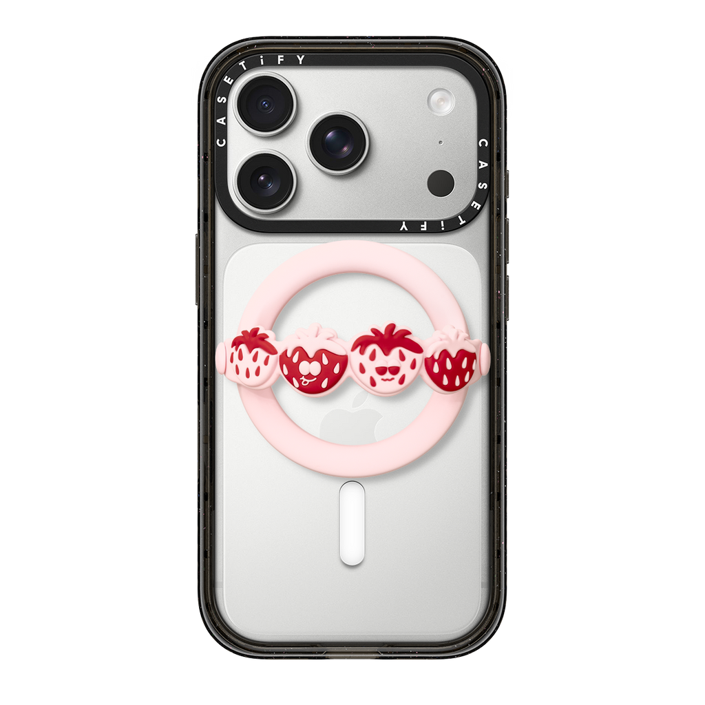Snappy Loop Grip MagSafe Compatible - Pink Strawberries  | Image 1