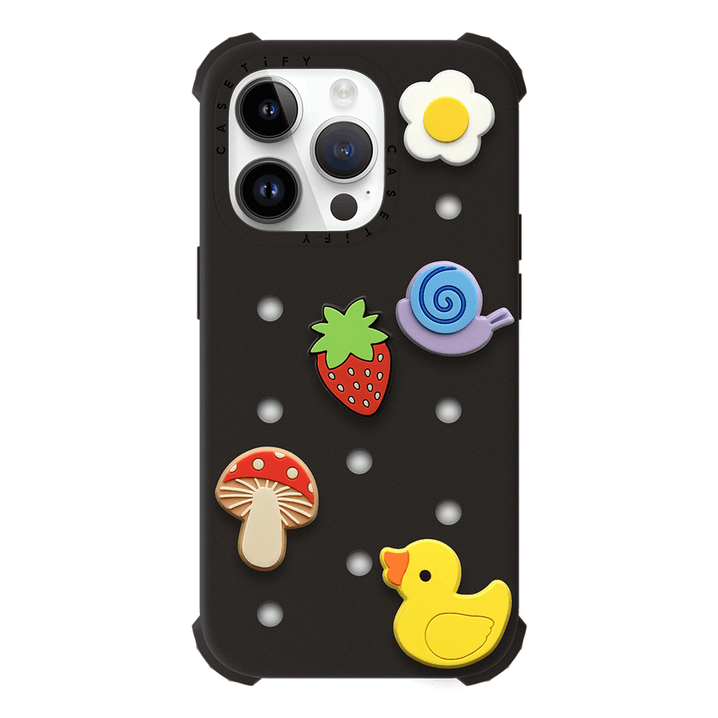 The Push-In Pin Set - Cottage Core Set (Snail, Daisy, Strawberry, Mushroom, Duck)