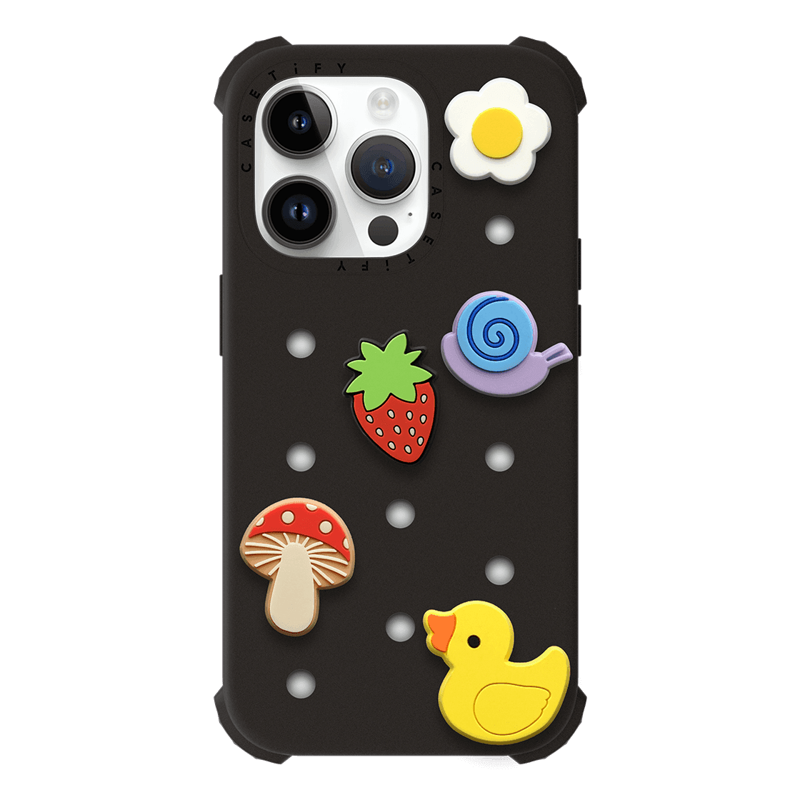 The Push-In Pin Set - Cottage Core Set (Snail, Daisy, Strawberry, Mushroom, Duck)
