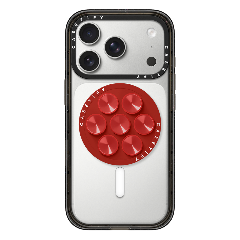 Snappy Snap & Stick Grip Stand MagSafe Compatible - Tomato Red | Image 1