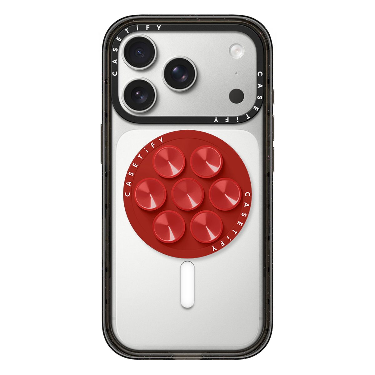 Snappy Snap & Stick Grip Stand MagSafe Compatible - Tomato Red | Image 1