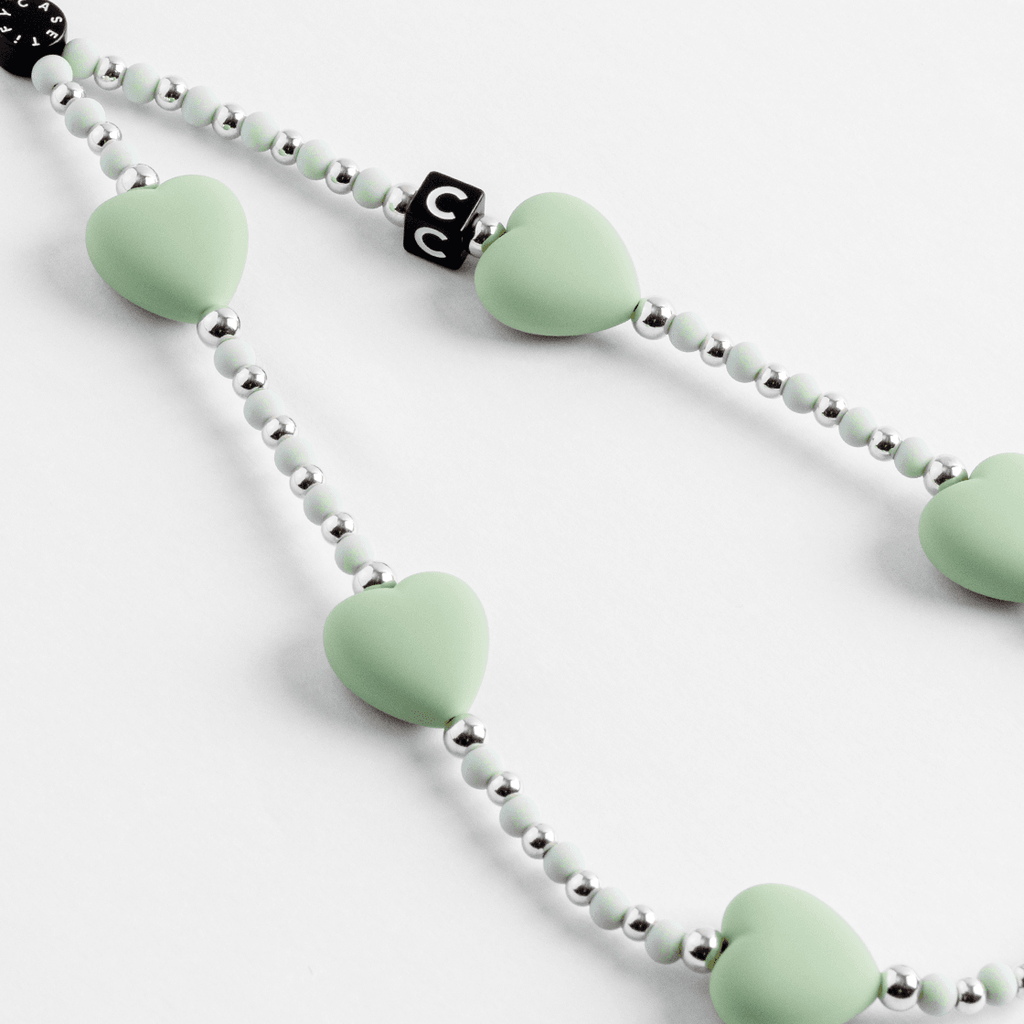Heart Phone Charm - Mint Heart