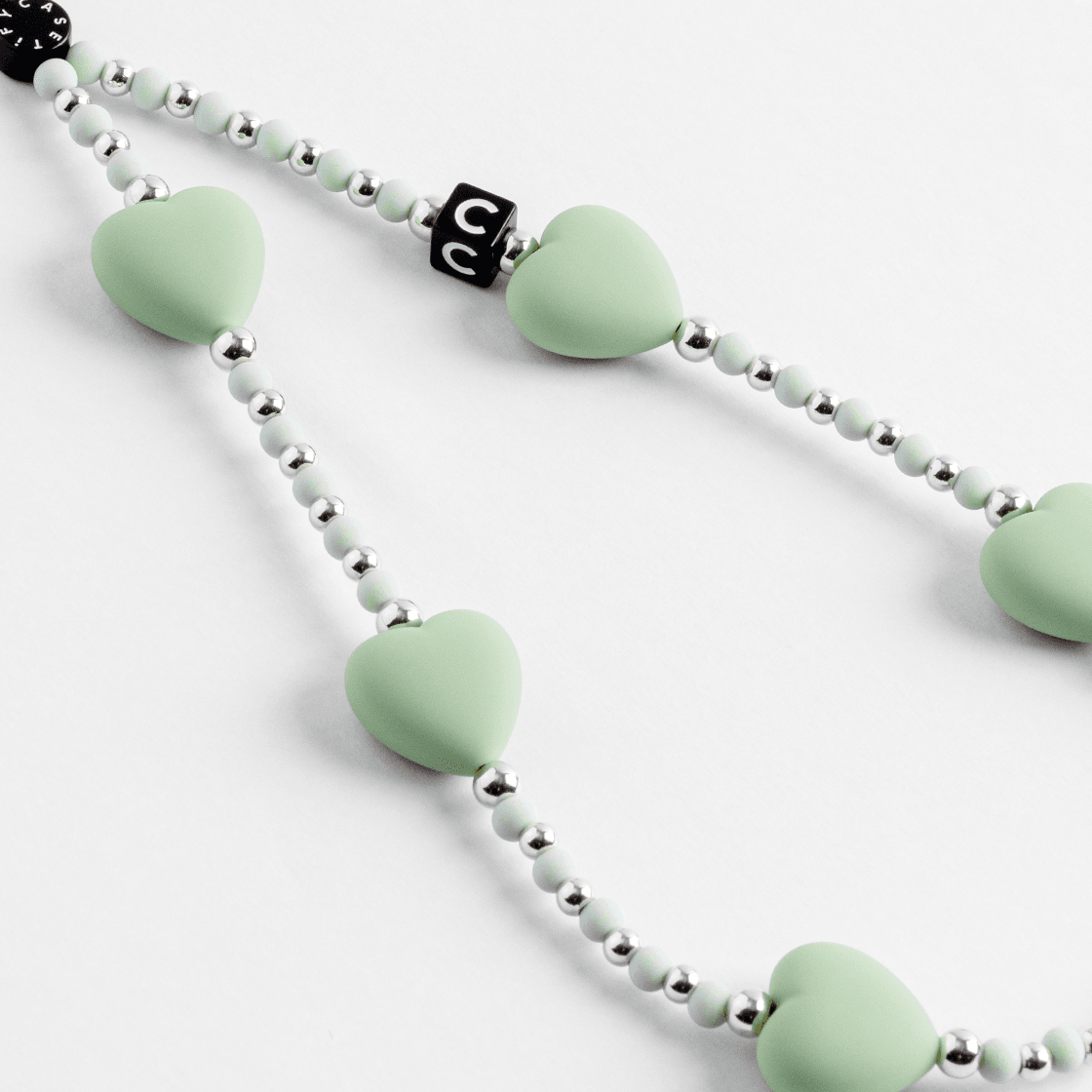 Heart Phone Charm - Mint Heart