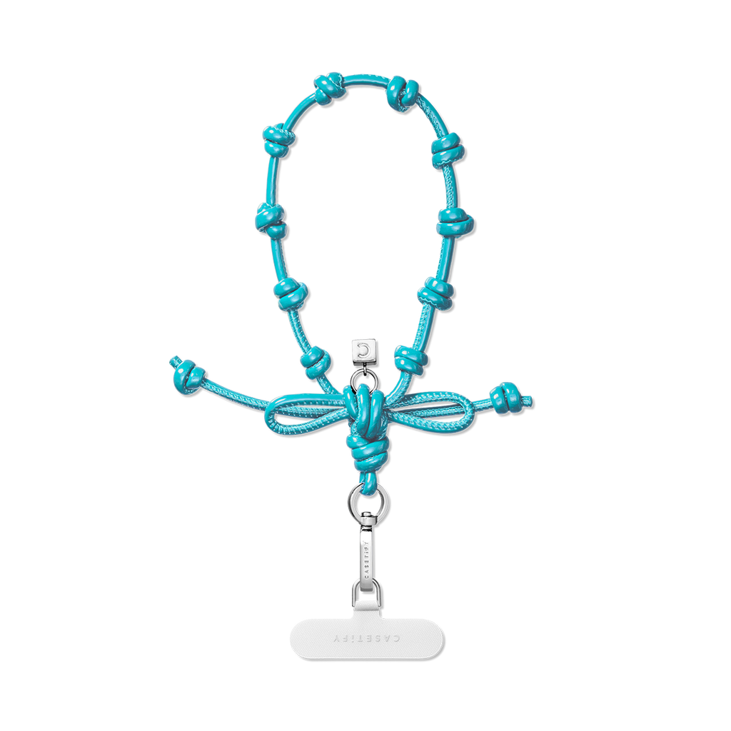 Bow Charm Wristlet - Mint Blue
