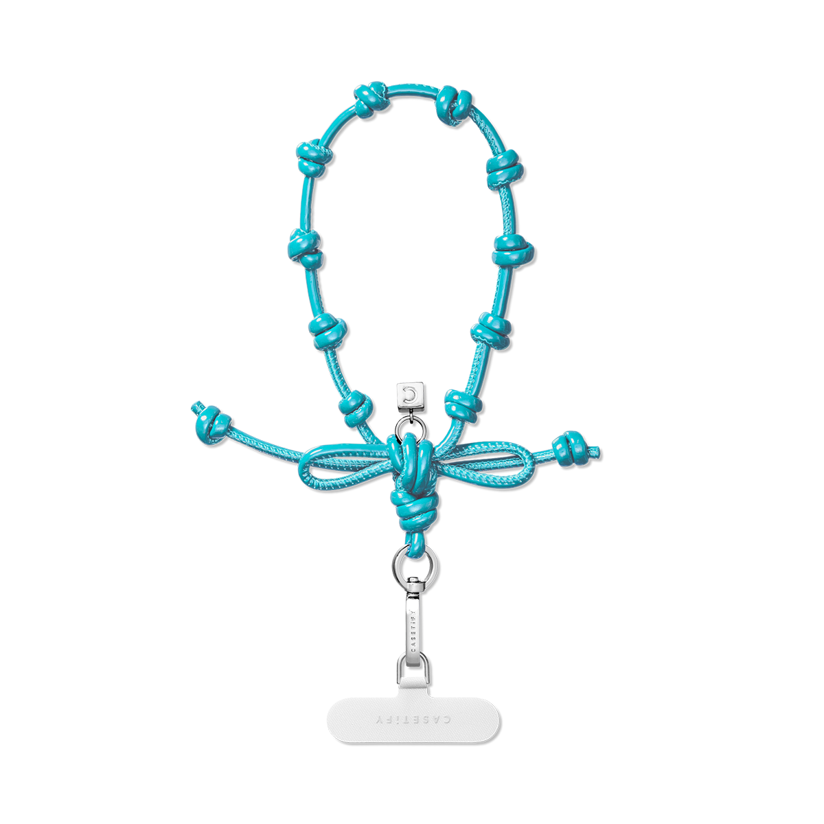 Bow Charm Wristlet - Mint Blue