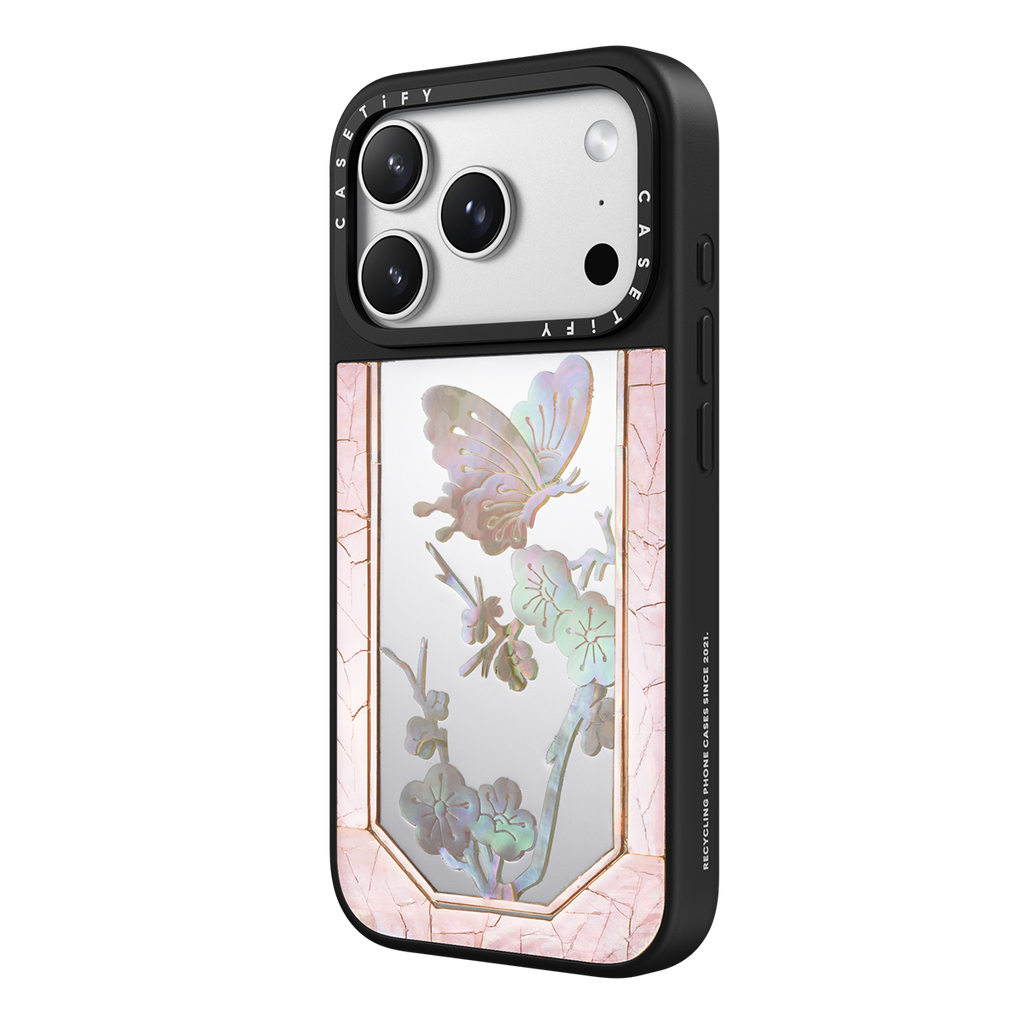 [PRE-ORDER] Miss Sohee Mother of Pearl Silver Mirror Case - Pink - iPhone 17 Pro Max