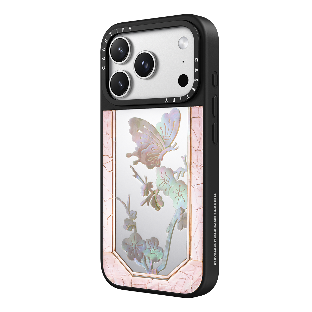 [PRE-ORDER] Miss Sohee Mother of Pearl Silver Mirror Case - Pink - iPhone 17 Pro Max
