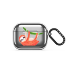 Jungle Sloth Airpods Case by Amber Davenport | AirPods Pro 3 / Earbuds Mirror Case / Silver | Image 1
