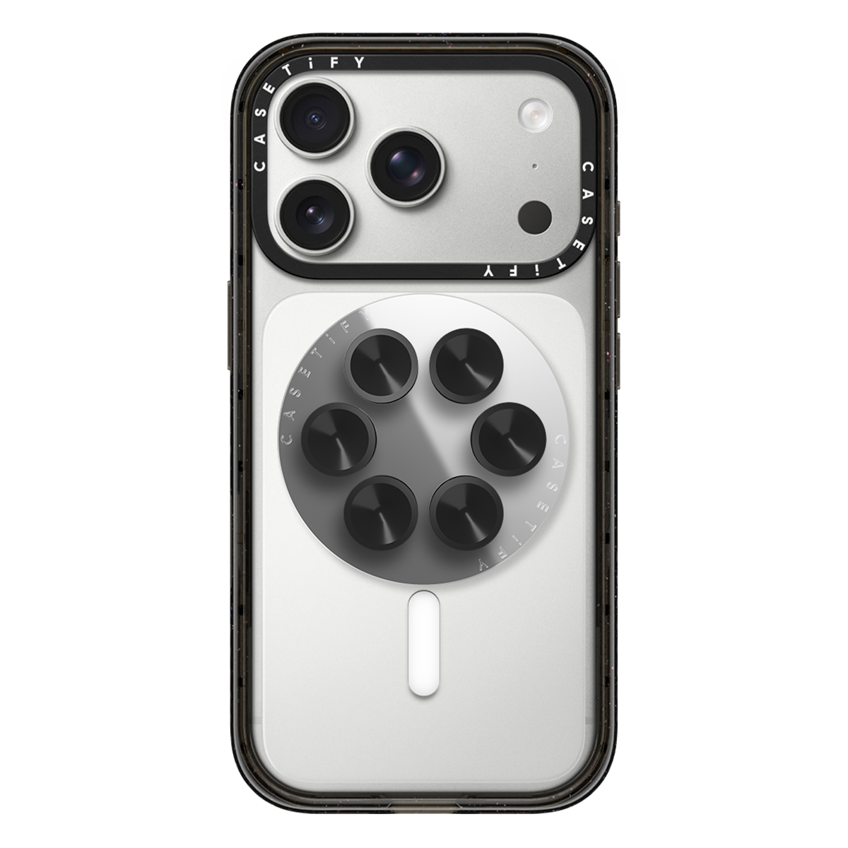 Snappy Snap & Stick Mirror Grip Stand Magsafe Compatible - Black | Image 1