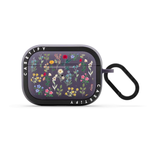 Spring Botanicals | AirPods Pro 2 / Earbuds Bounce Case / Matte Deep Purple | Image 1