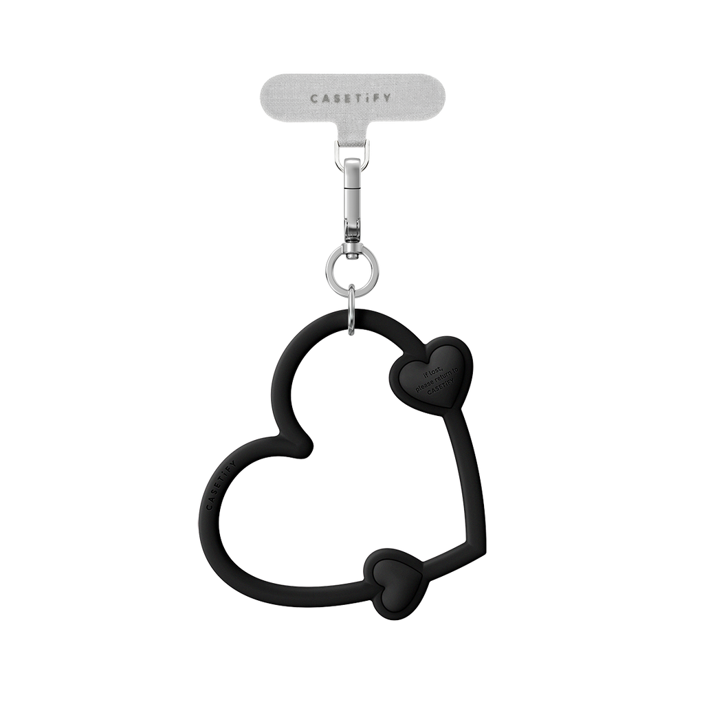 Heart Phone Wristlet  -  Black Lust