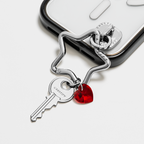 Charm Keychain - Twinkle Star - Ruby Red