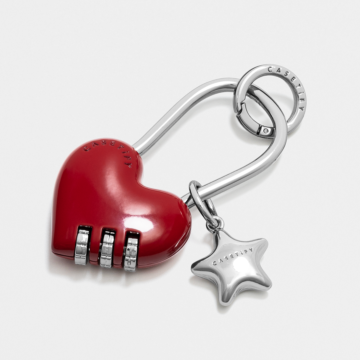 Charm Keychain - Heart Lock
