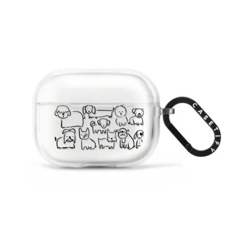 Dogs Airpods Pro Case by Black Lamb Studio | AirPods Pro 2 / Earbuds Impact Case / Frost | Image 1