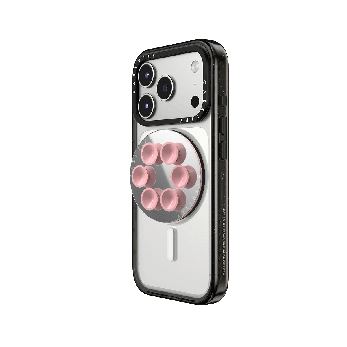 Snappy Snap & Stick Mirror Grip Stand Magsafe Compatible - Primerose Pink
