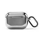 Mirror Duo Set - iPhone 16 Pro Max Mirror Case MagSafe Compatible (Silver on Black) & AirPods Pro 2 Mirror Case
