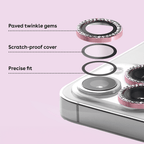 iPhone 15 Pro / 15 Pro Max Camera Lens Gem - Sakura Pink