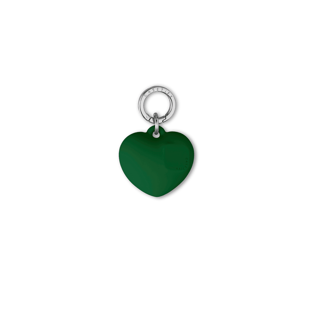 Charm Keychain - Puffy Heart - Deep Green | Image 1