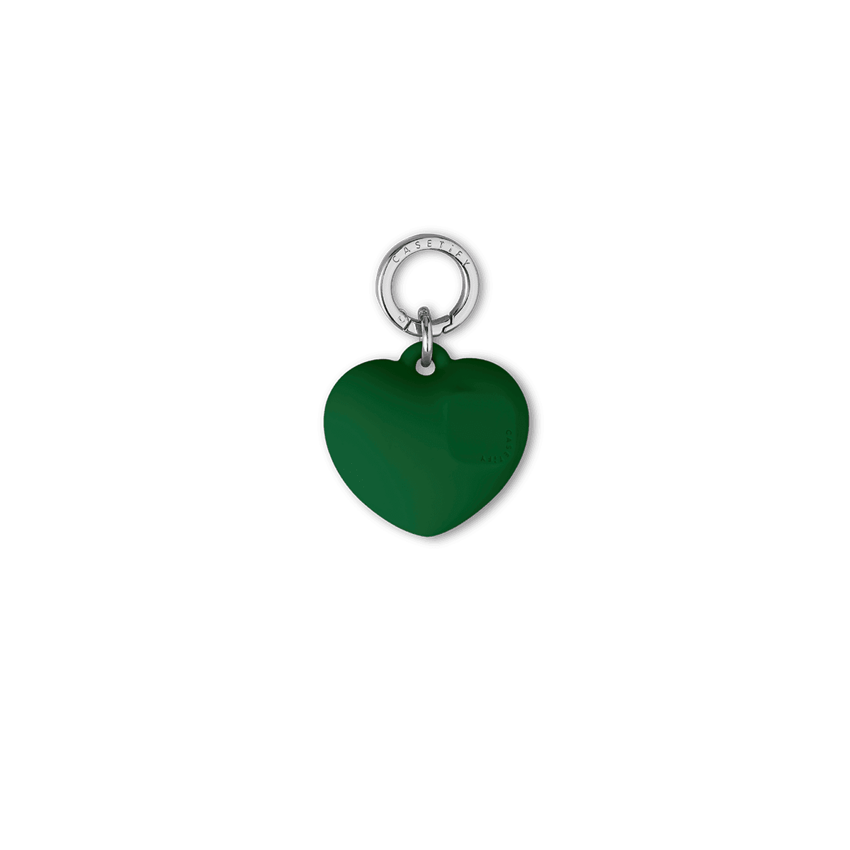 Charm Keychain - Puffy Heart - Deep Green | Image 1