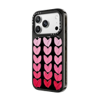 Pink Polka Daub Hearts | iPhone 18 Pro Max / Impact Case MagSafe Compatible - Glossy / Glossy Black | Image 2