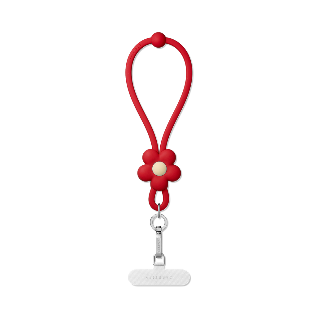 Adjustable Jelly Wristlet - Red