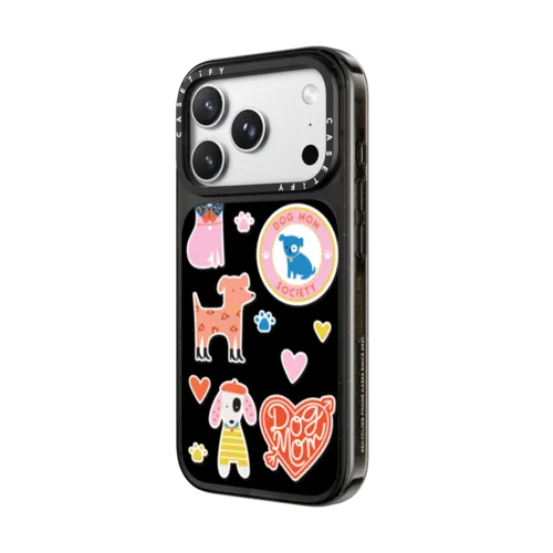 Dog Mom Stickers | iPhone 18 Pro Max / Impact Case MagSafe Compatible - Glossy / Glossy Black | Image 2