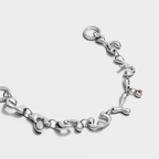 Charm Keychain - Script Chain - Shiny Silver