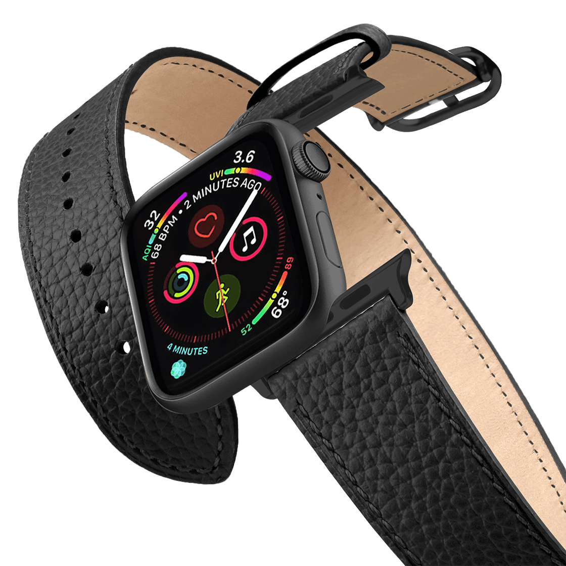 2-in-1 Italian Leather Band 41mm (Series 7-9) - Black | Image 1