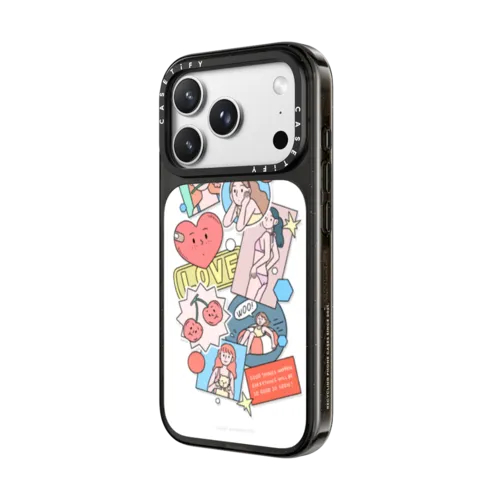 Sundae Kids- Summer Girls Sticker | iPhone 18 Pro Max / Impact Case MagSafe Compatible - Glossy / Glossy Black | Image 2