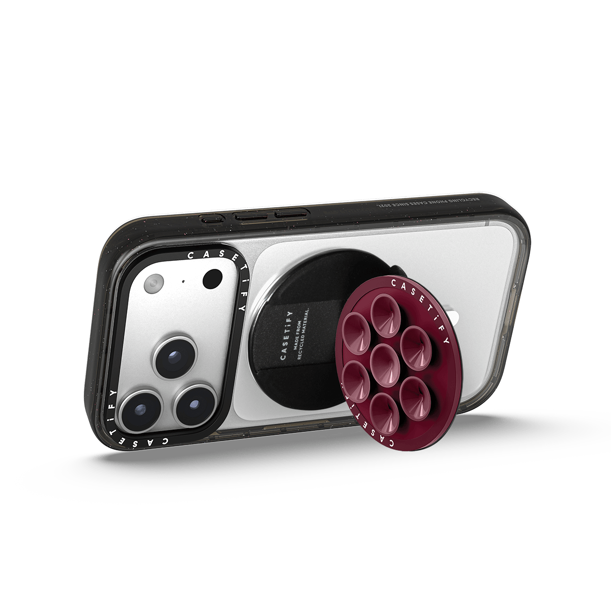 Snappy Snap & Stick Grip Stand MagSafe Compatible - Mulberry
