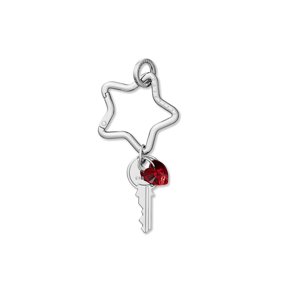 Charm Keychain - Twinkle Star - Ruby Red | Image 1