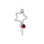 Charm Keychain - Twinkle Star - Ruby Red | Image 1