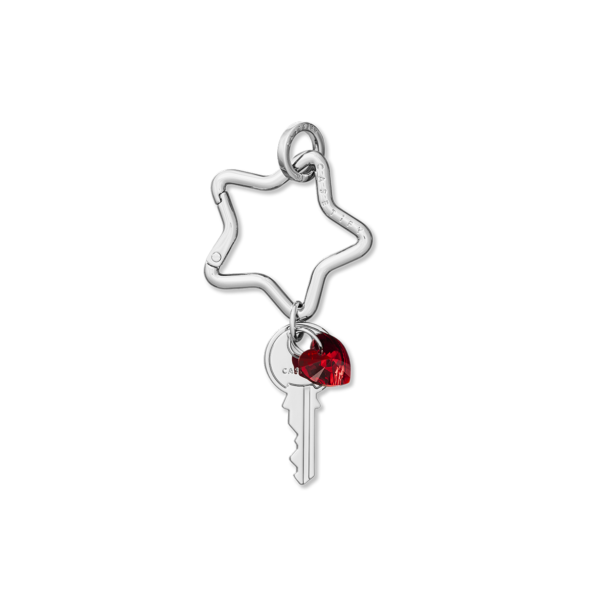 Charm Keychain - Twinkle Star - Ruby Red | Image 1