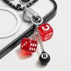 Charm Keychain - C² Lucky Dice - Red