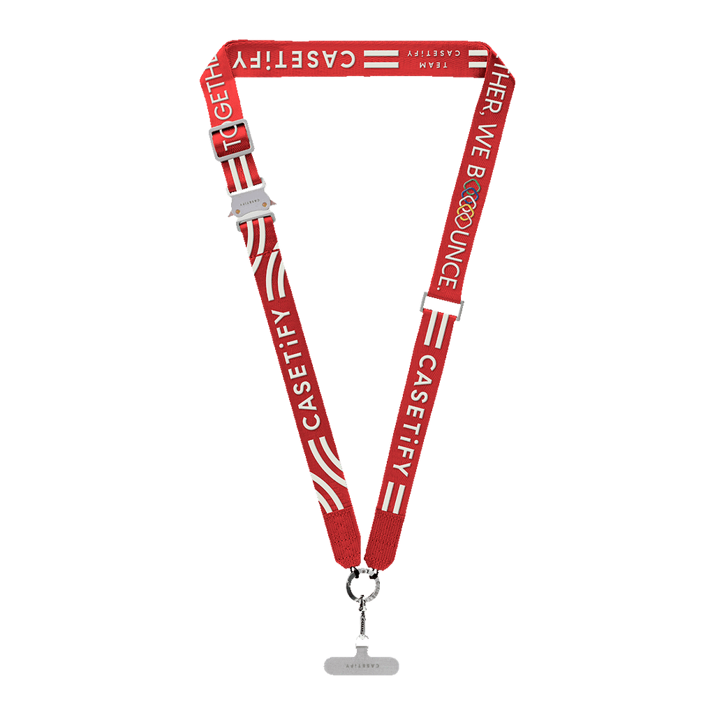 Team CASETiFY Slogan Cross-Body Strap - Red