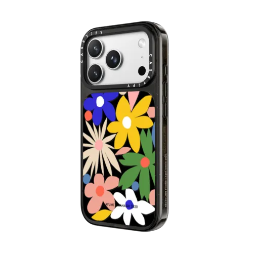 Ayumi Takahashi- Big Flowers | iPhone 18 Pro Max / Impact Case MagSafe Compatible - Glossy / Glossy Black | Image 2