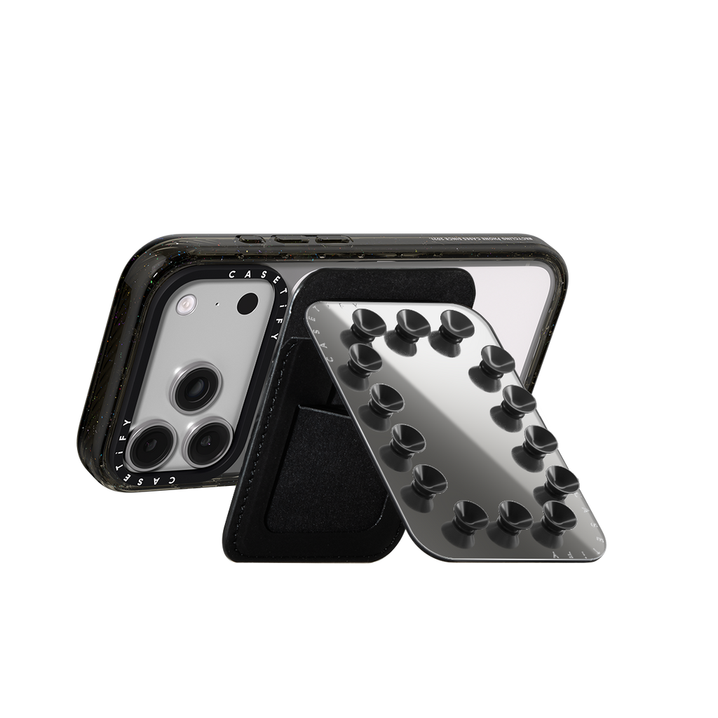 Snappy Snap & Stick Mirror Cardholder Stand MagSafe Compatible - Black