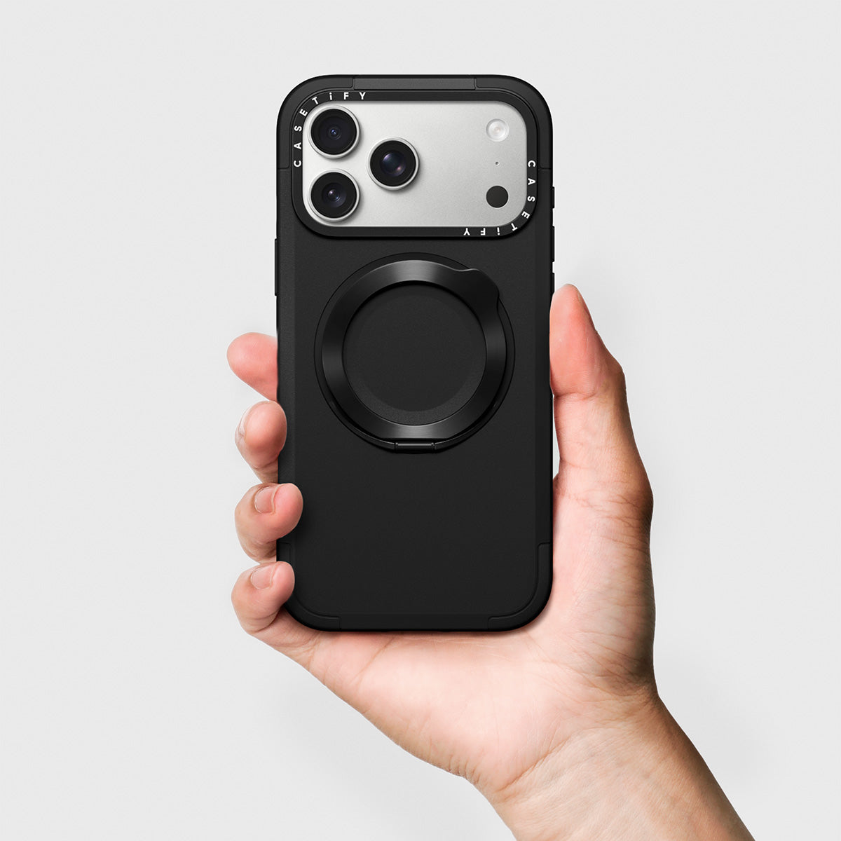 iPhone 17 Pro Max - Force Ring Stand Case - Black