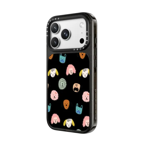 Dog Faces | iPhone 18 Pro Max / Impact Case MagSafe Compatible - Glossy / Glossy Black | Image 2