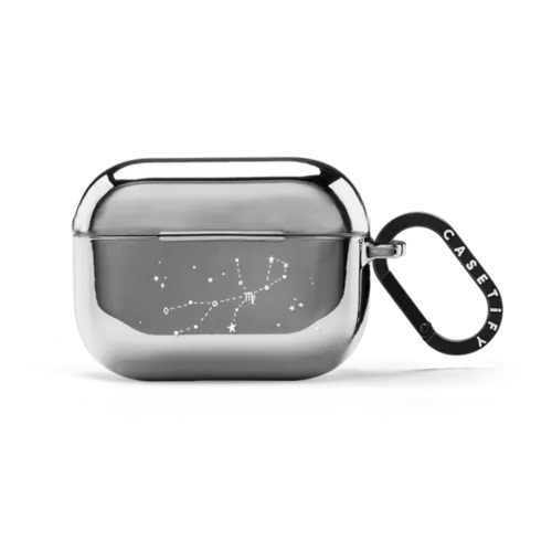 Virgo Constellation | AirPods Pro 2 / Earbuds Mirror Case / Silver | Image 1