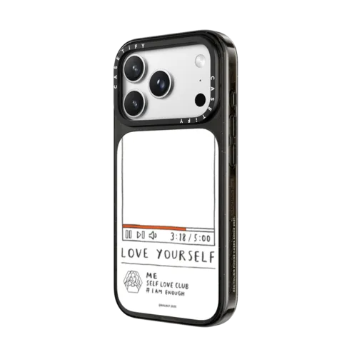 WALNUT- Love Yourself Frame | iPhone 18 Pro Max / Impact Case MagSafe Compatible - Glossy / Glossy Black | Image 2