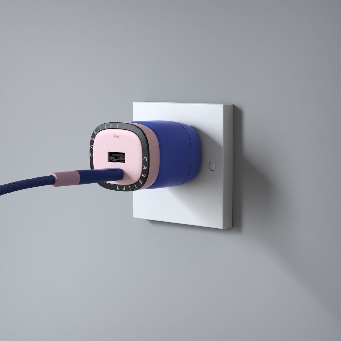 33W Fast Charger - Pink/Blue