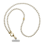 Pearl Cross-body Strap - Pearl with Gold