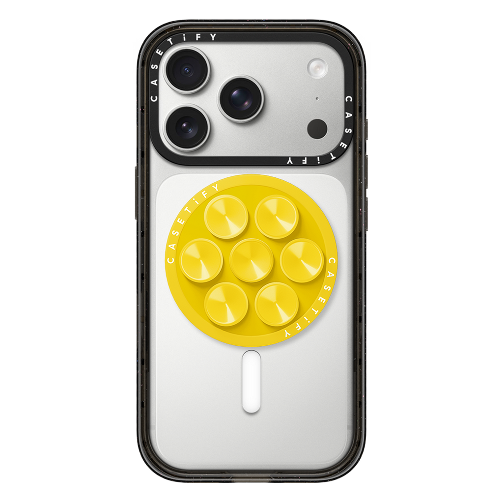 Snappy Snap & Stick Grip Stand MagSafe Compatible - Pulse Yellow | Image 1