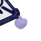 Charm Keychain - Puffy Heart - Dusk Purple