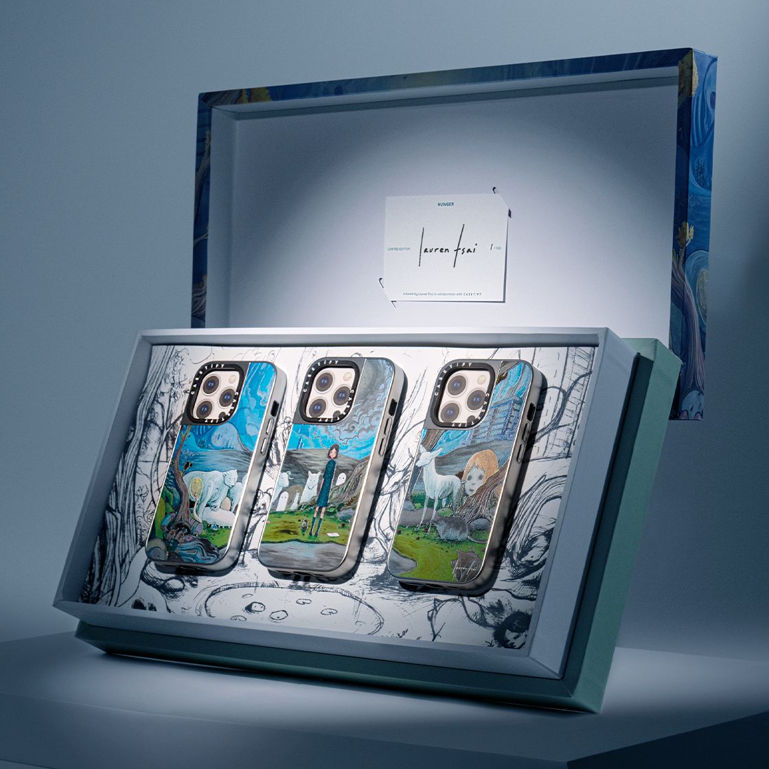 Lauren Tsai Exclusive Gift Box - iPhone 14 Pro Magsafe Compatible Mirror Case Silver/Silver x 3